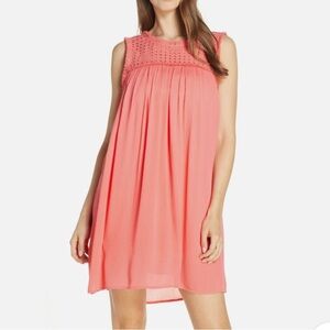 Tommy Bahama Sleeveless Coral Tassel Crinkle Rayon Gauze Dress
